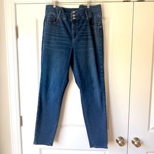 Ann Taylor High Rise Blue Jeans, “The Skinny, Curvy Fit”, Size 18 Tall